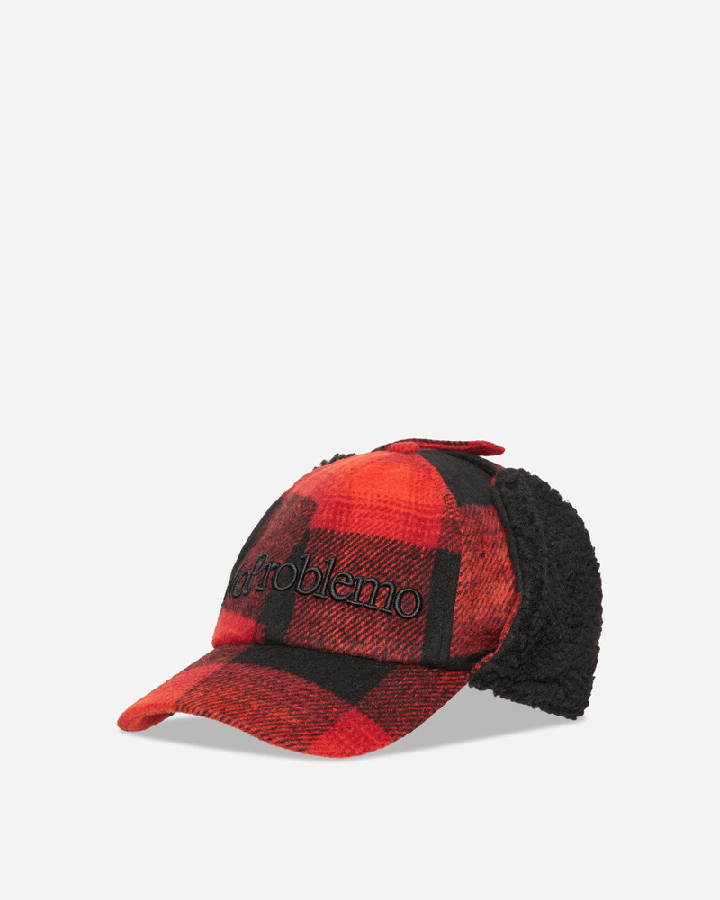 Plaid Flap Cap Red 1