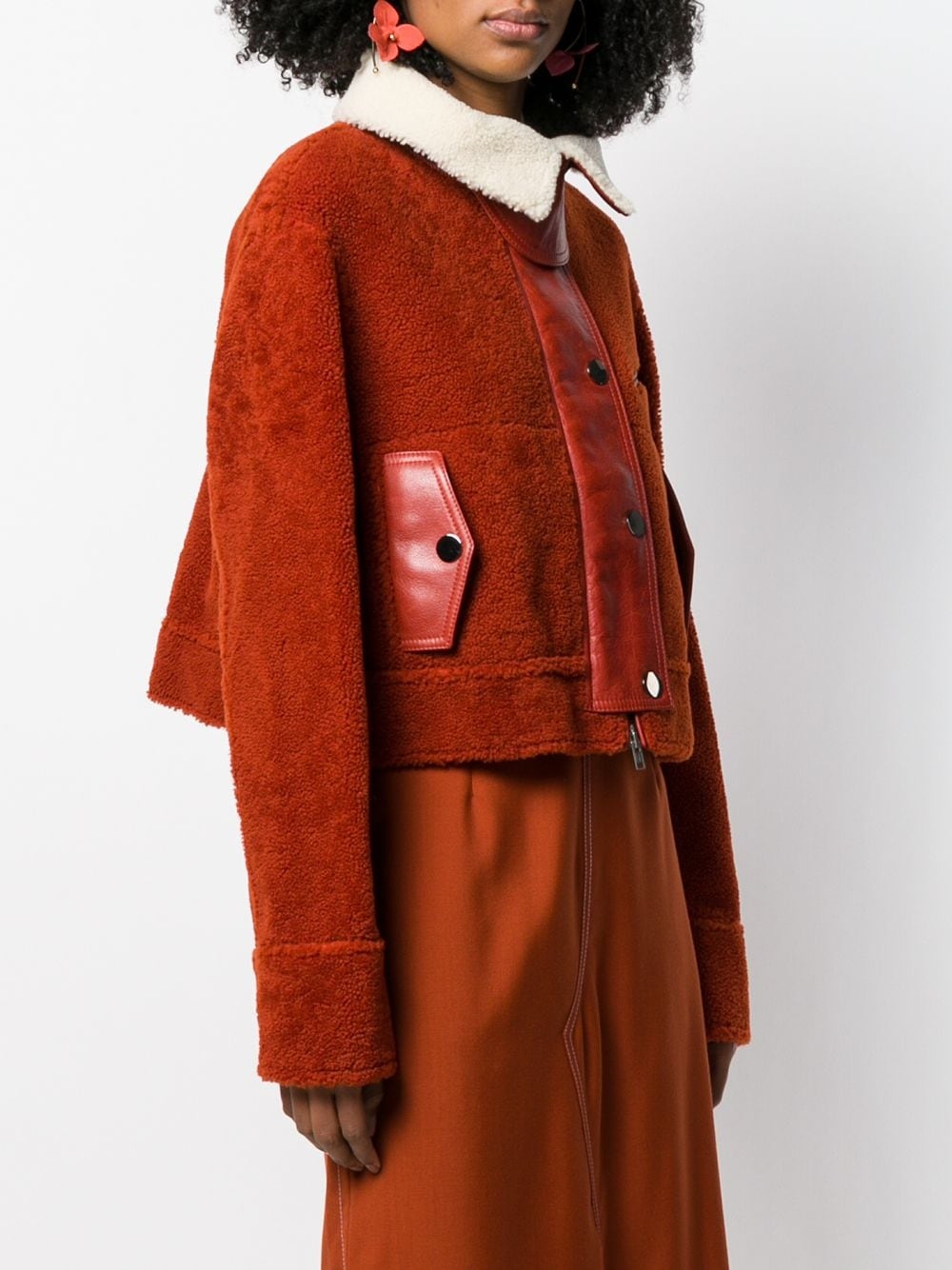 two-tone shearling jacket - 3