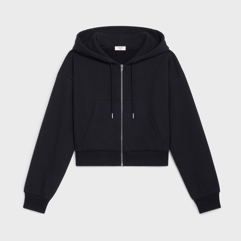 CROPPED CELINE SWEATSHIRT IN COTTON FLEECE 1