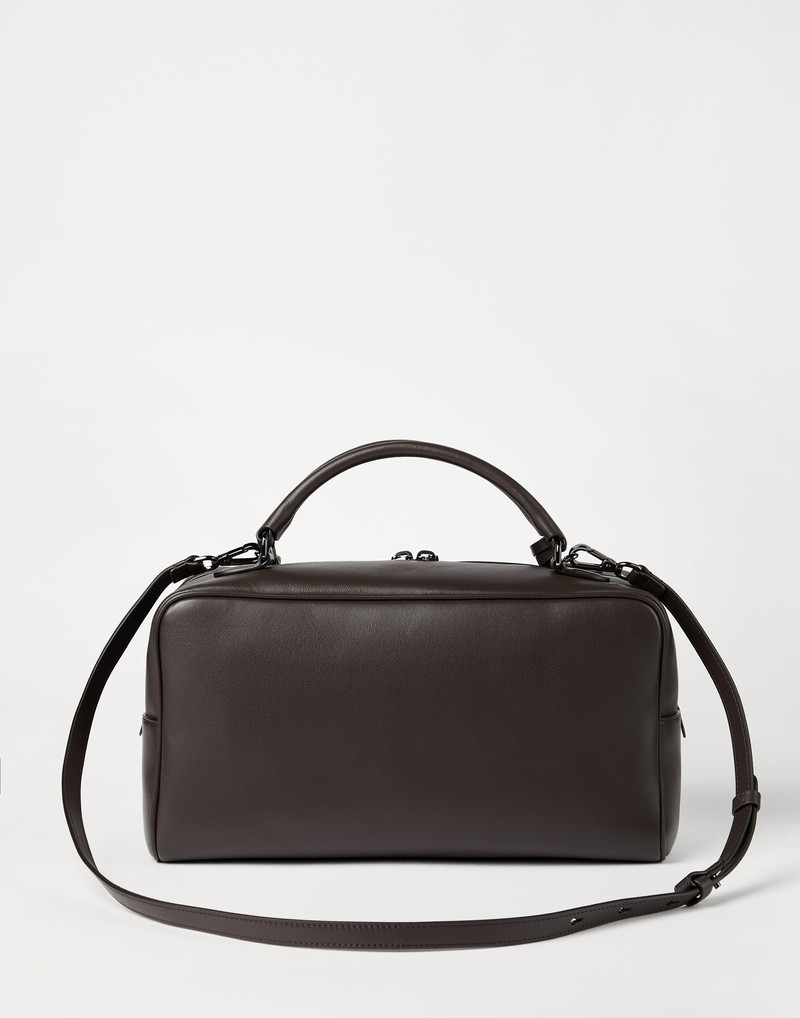 Brunello Cucinelli Explorer Boston bag in glossy nappa leather outlook