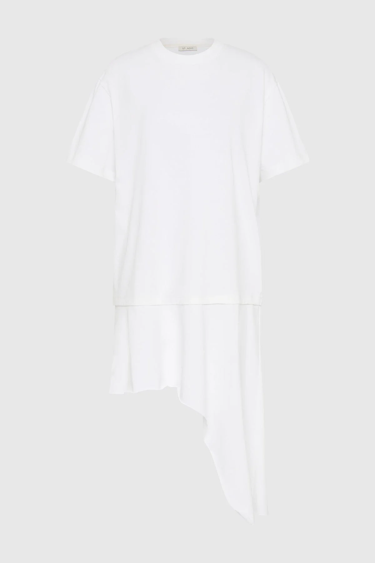 Layered Tee Mini Dress - Off White - 1