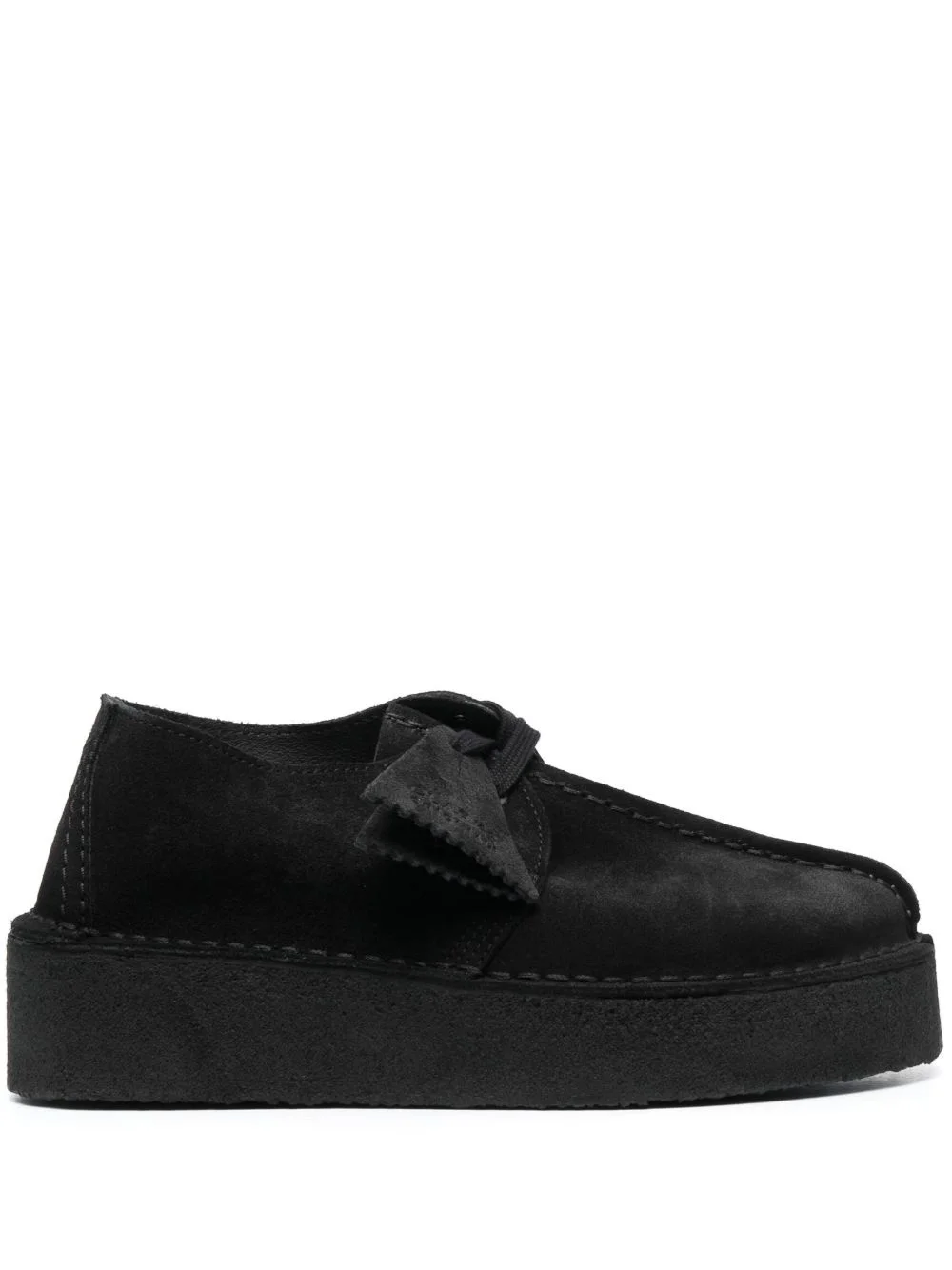 platform-sole leather sneakers - 1