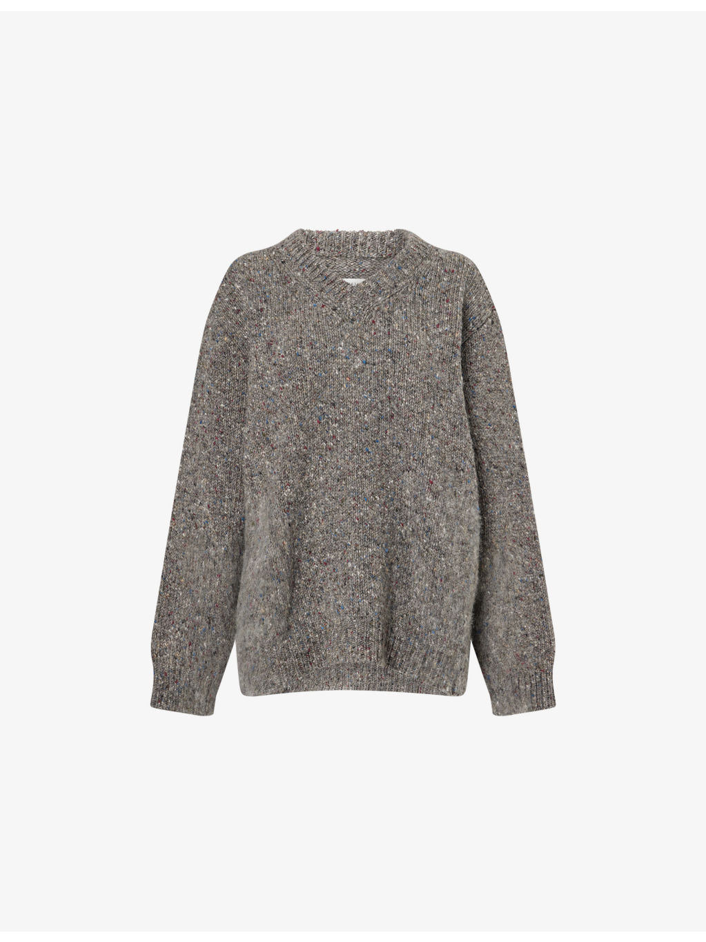 V-Neck Oversized-Fit Virgin-Wool Jumper - 1