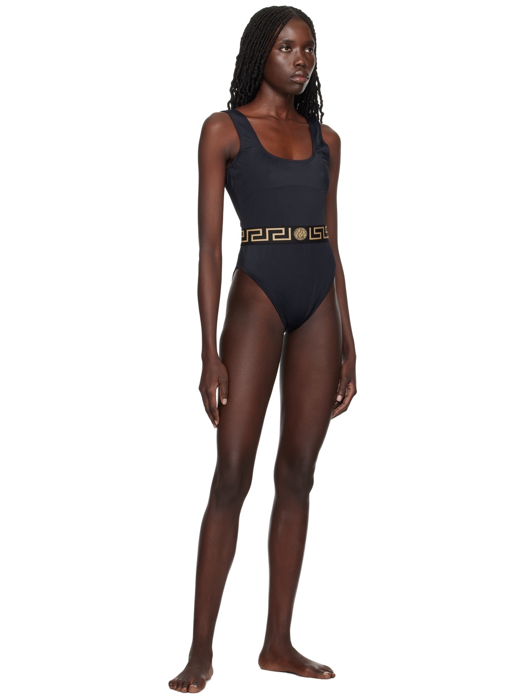 Black Greca Swimsuit - 4
