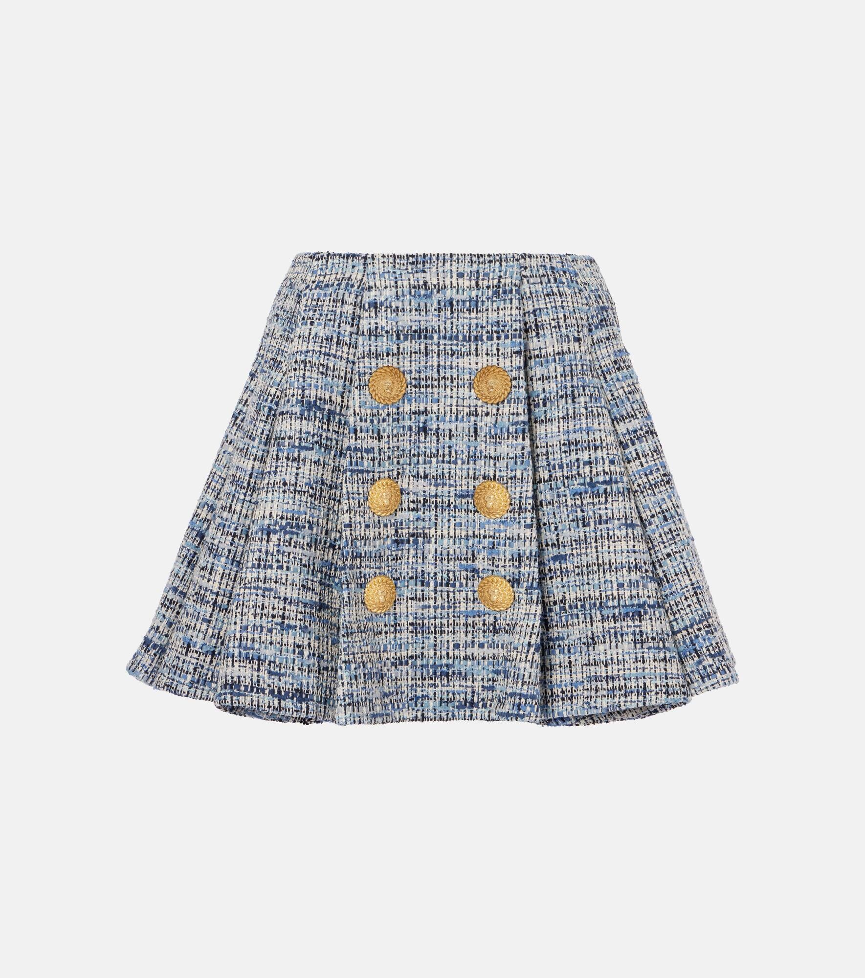 Space-dyed cotton-blend miniskirt - 4