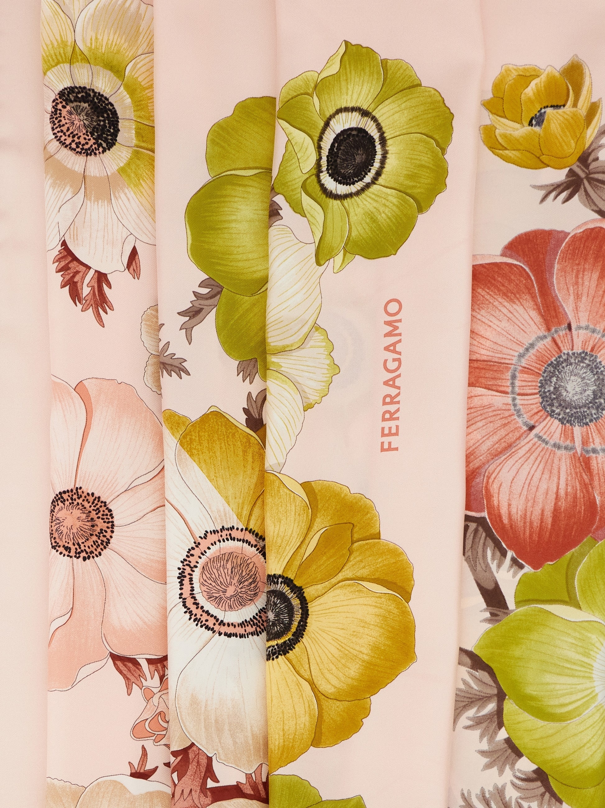 Anemone print silk scarf - 2