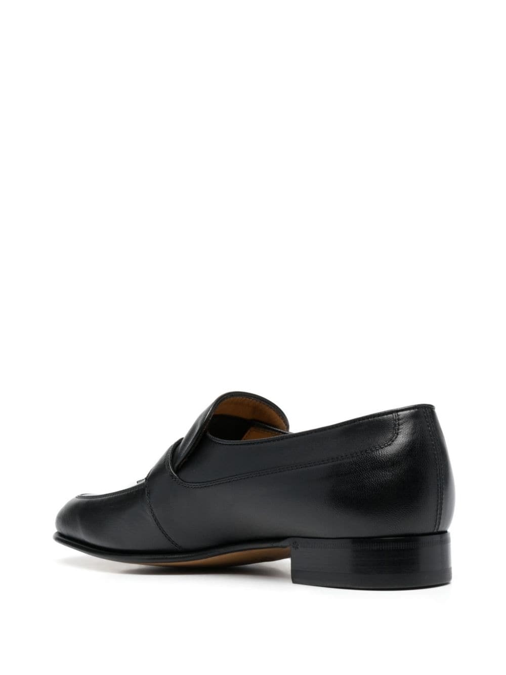 tassel-trim leather loafers - 3