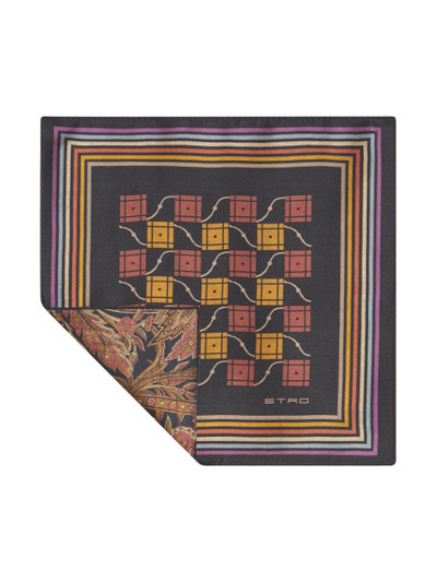Etro geometric-print silk pocket square outlook