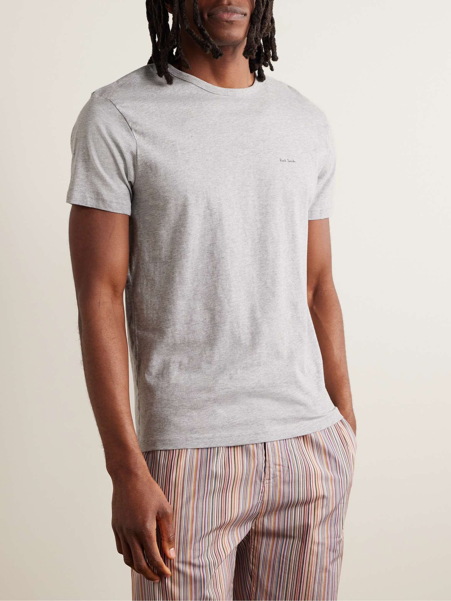 Three-Pack Slim-Fit Logo-Print Organic Cotton-Jersey T-Shirts - 2