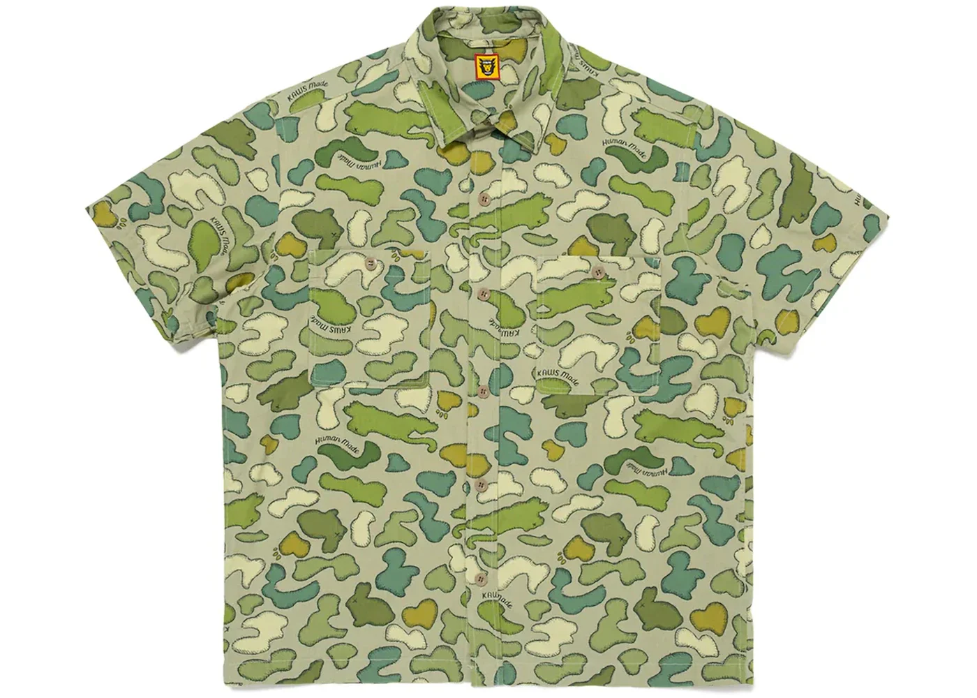 Human Made x KAWS Made Camo Shirt Olivedrab - 1