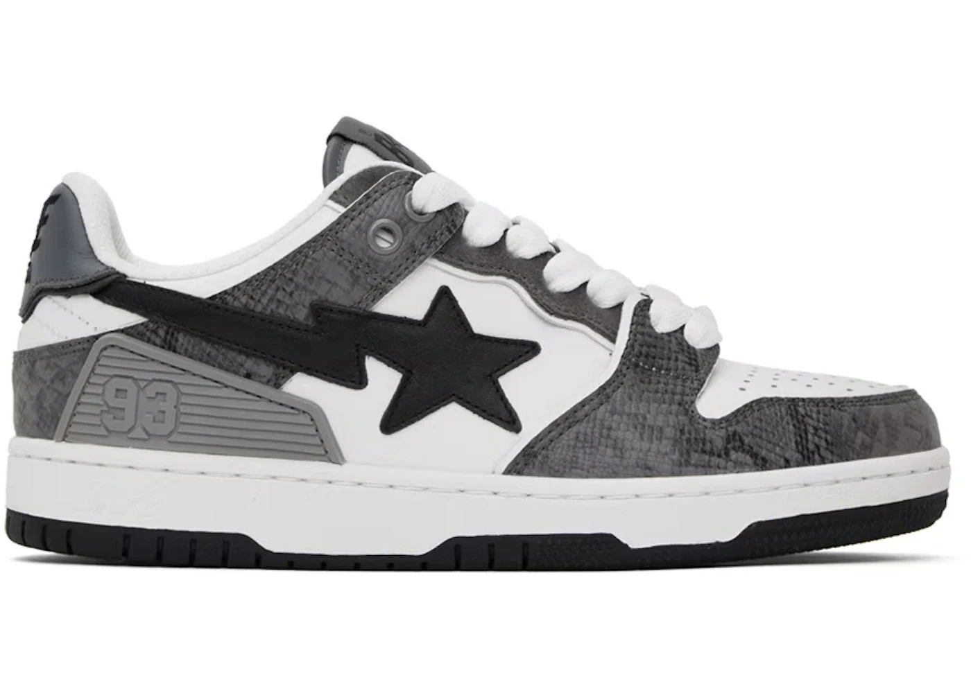 A Bathing Ape Sk8 Sta #1 Black Snakeskin - 1