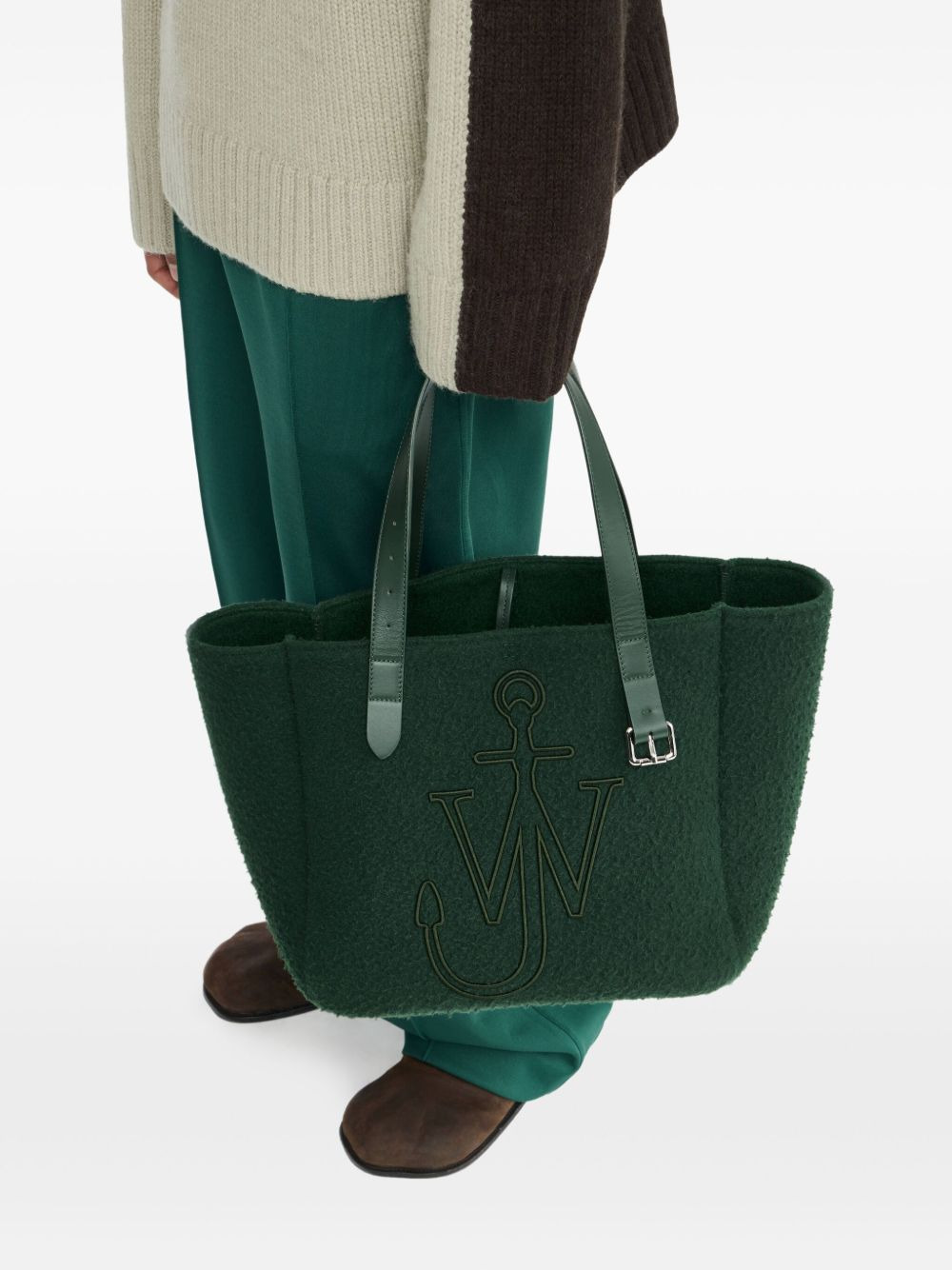 panelled high-neck sweater - 4