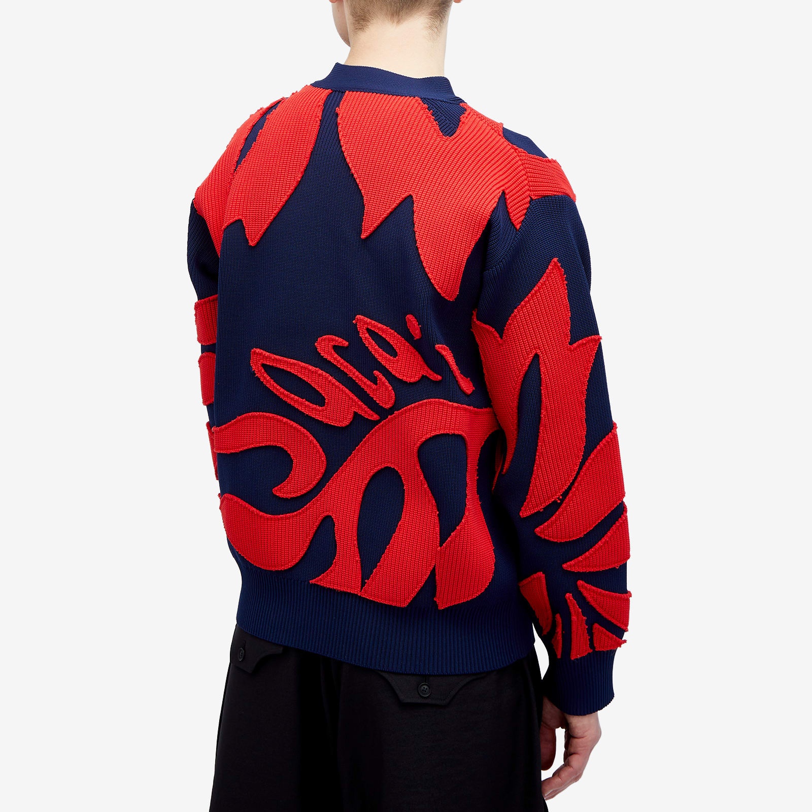 Sacai Floral Embroidered Patch Cardigan - 3