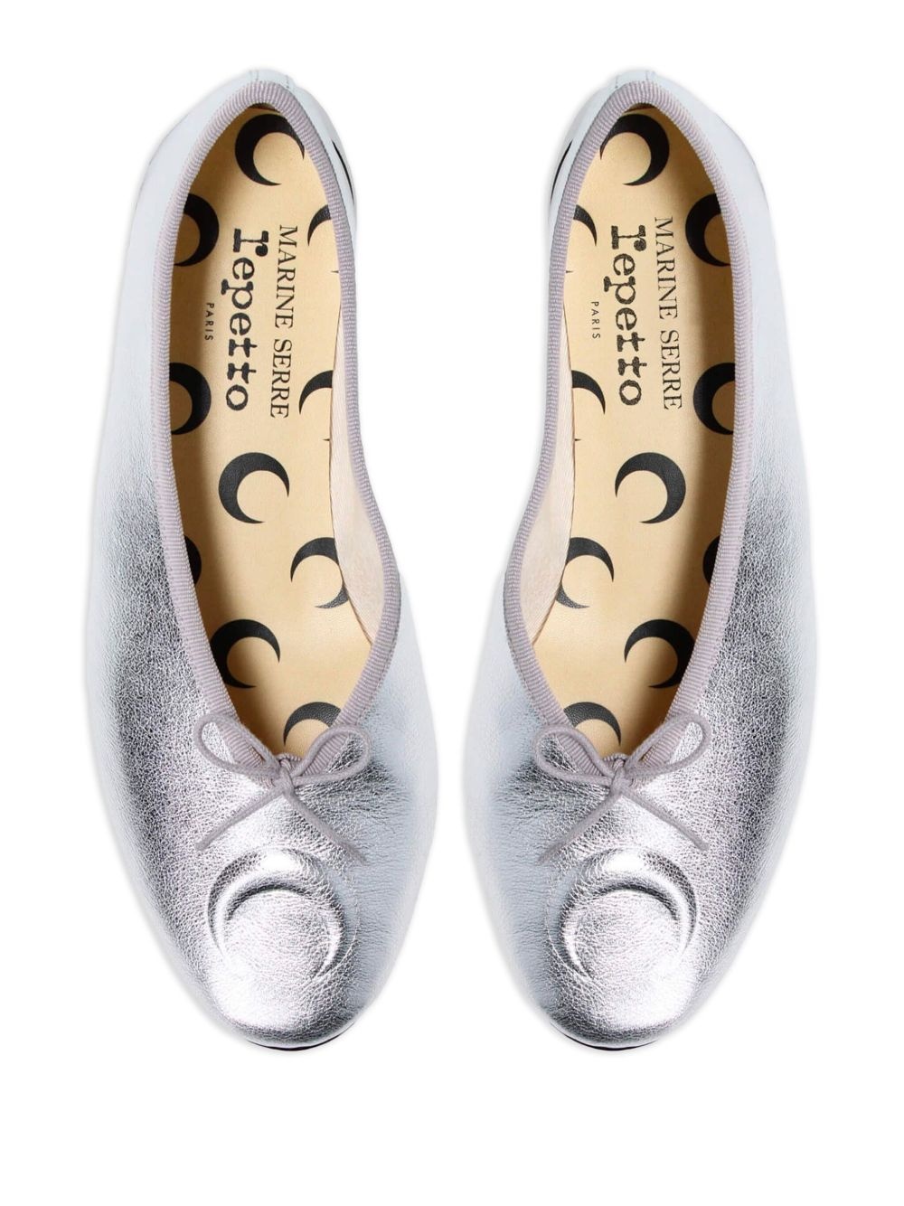 x Marine Serre Lilouh metallic ballet flats - 3