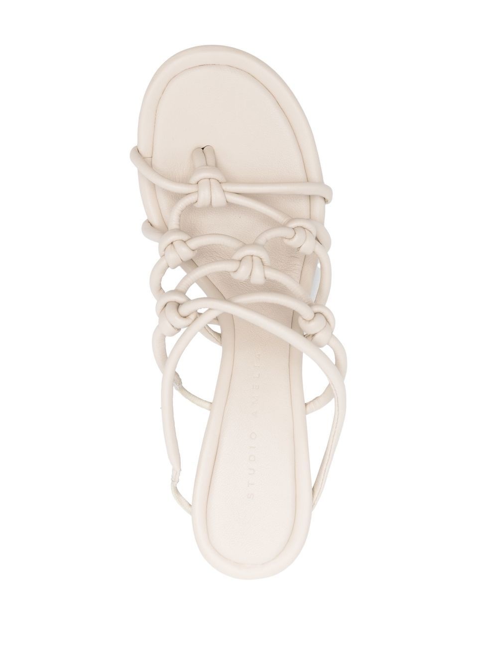 strappy 95mm leather mules - 4