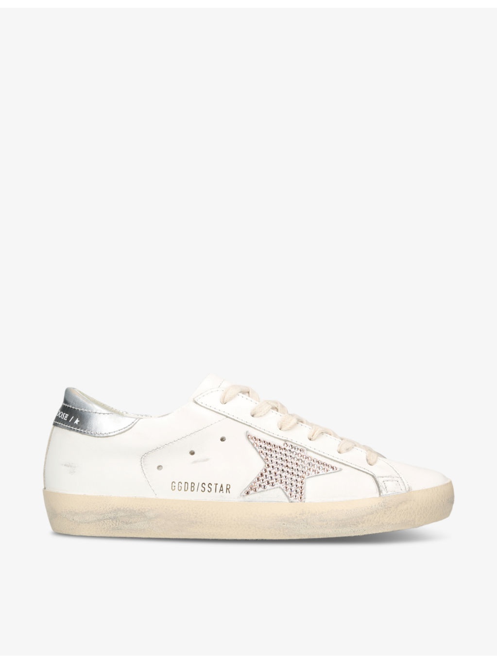 Hi Star 10622 glitter-embellished leather low-top trainers - 1