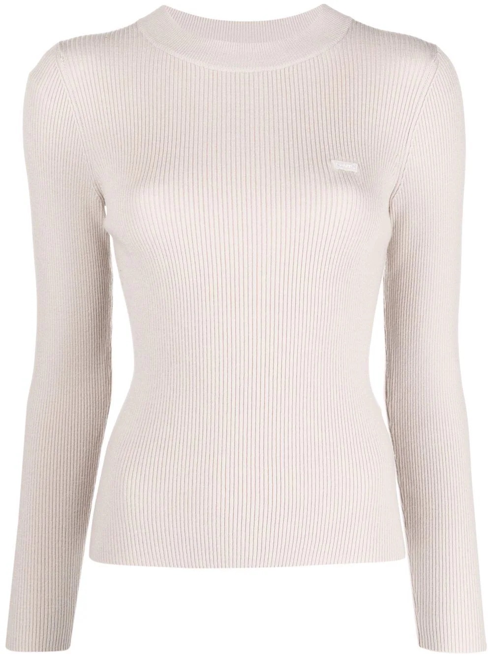 round neck long-sleeved top - 1