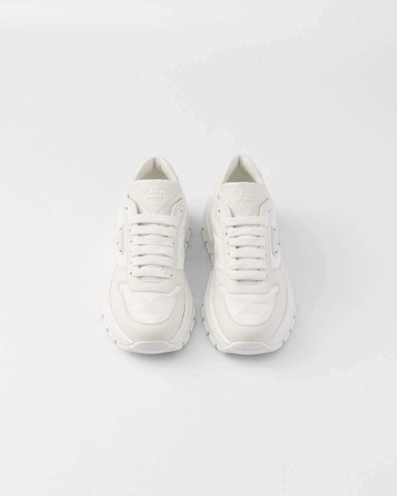 PRAX 01 Re-Nylon and leather sneakers 4