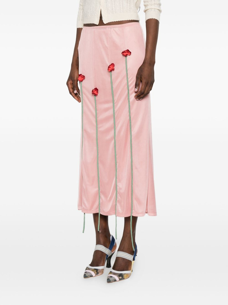 floral-appliqué midi skirt 3