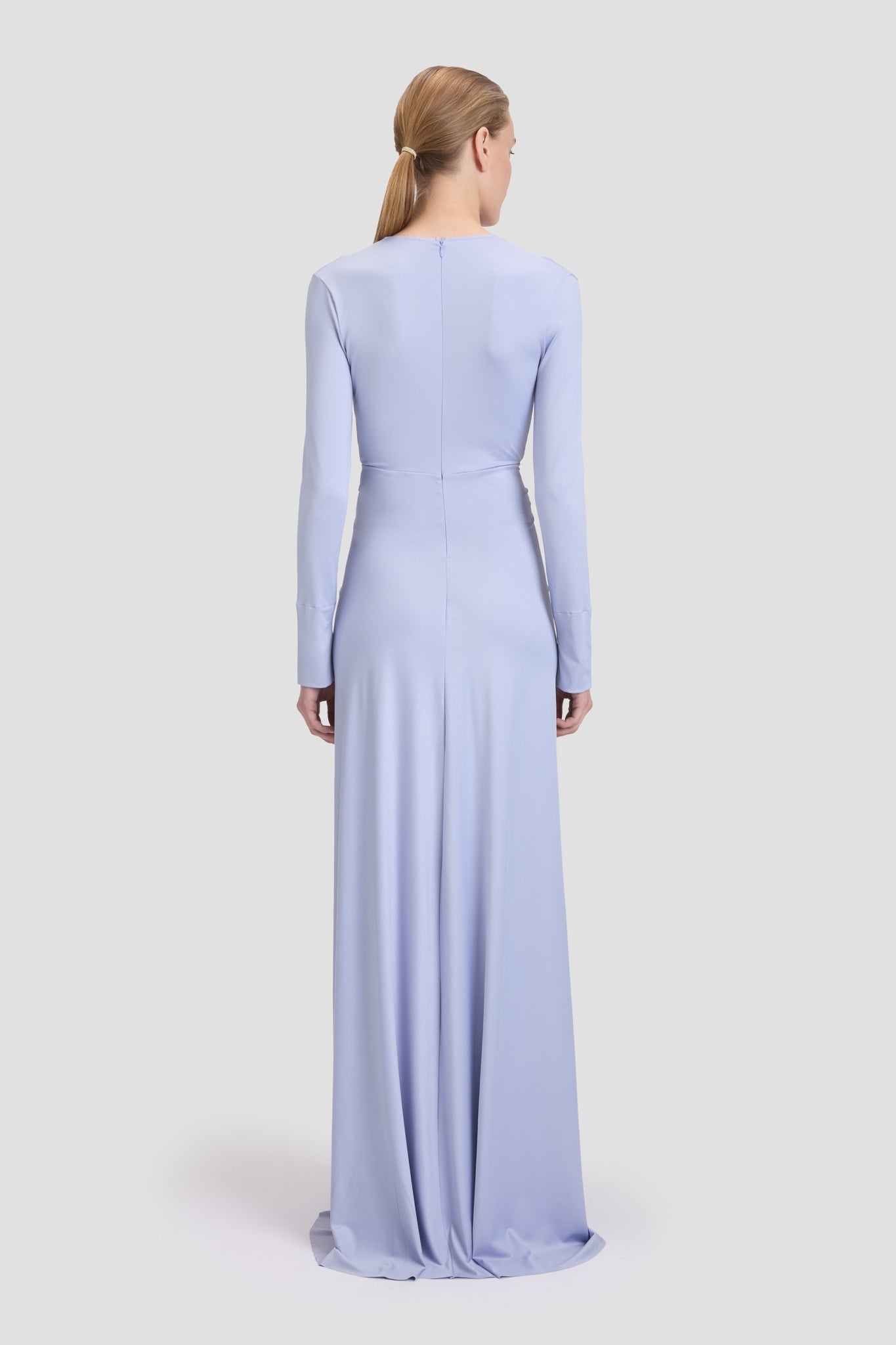 Long Sleeve Deep V-Neck Delphinium - 5