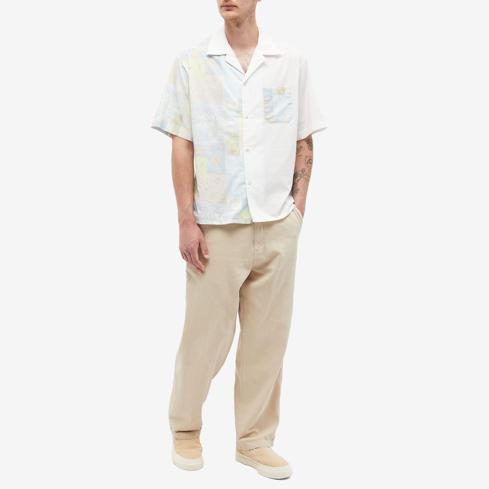 John Elliott Super Bloom Grid Camp Shirt - 4