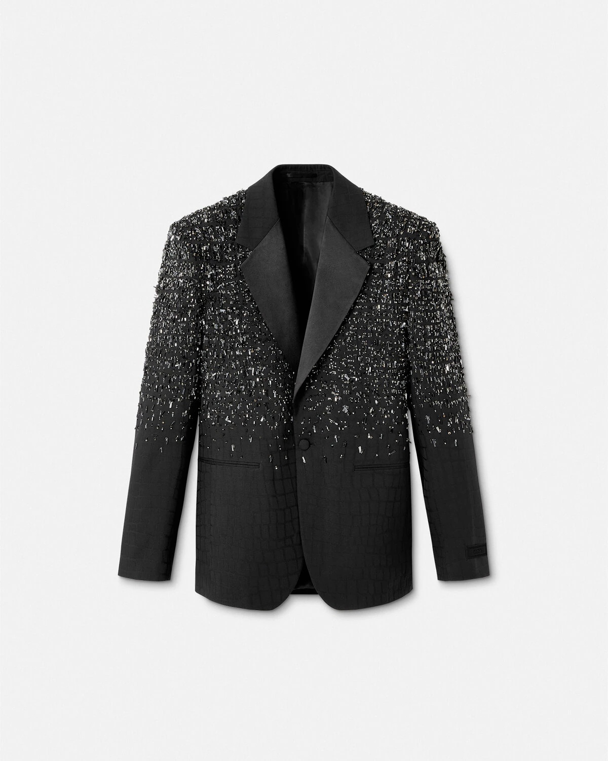 Crystal Croc-Effect Jacquard Blazer - 1