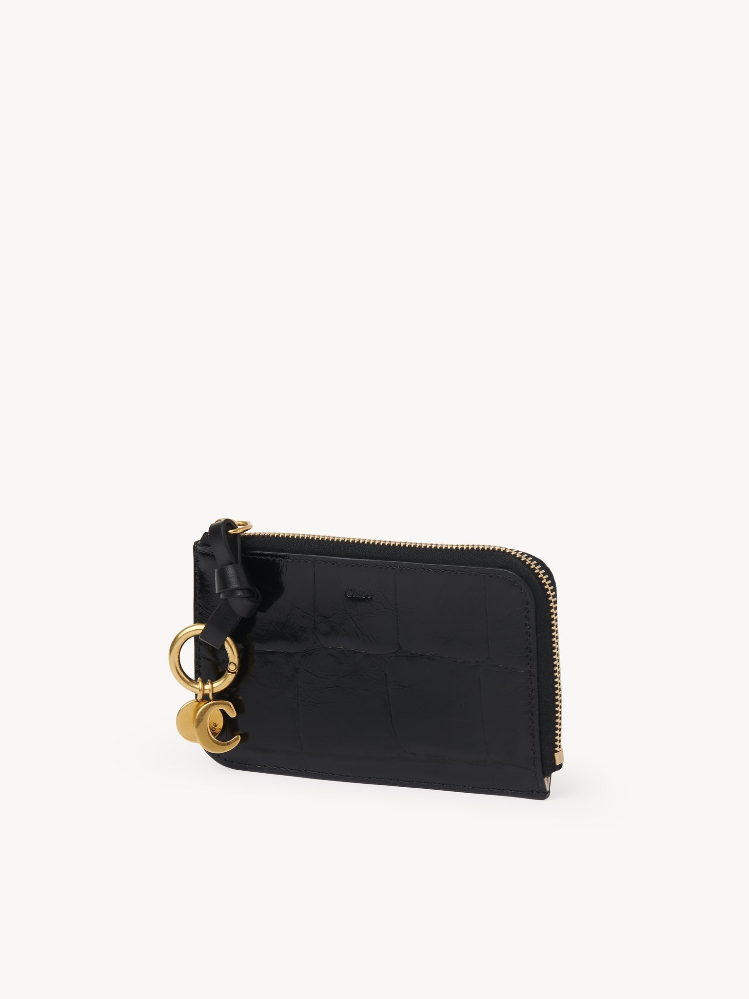 ALPHABET WALLET IN CROCO-EFFECT LEATHER - 2