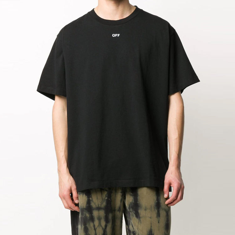 Off-White Splash Ink Arrow Round Neck Short Sleeve Black OMAA038E20JER0031001 - 3
