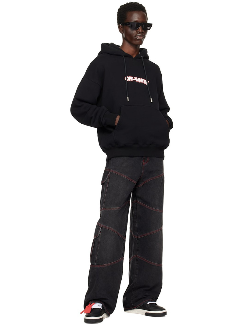 Off-White Black Round Logo Skate Hoodie outlook