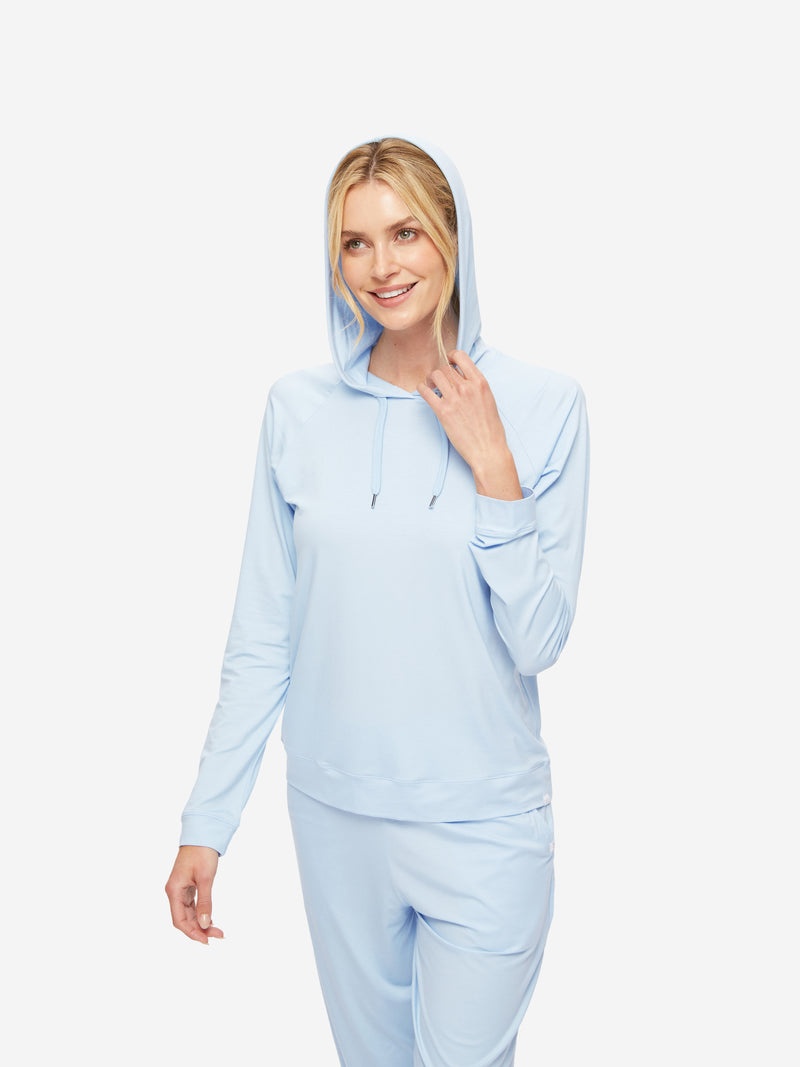 Women's Pullover Hoodie Basel Micro Modal Stretch Sky - 5