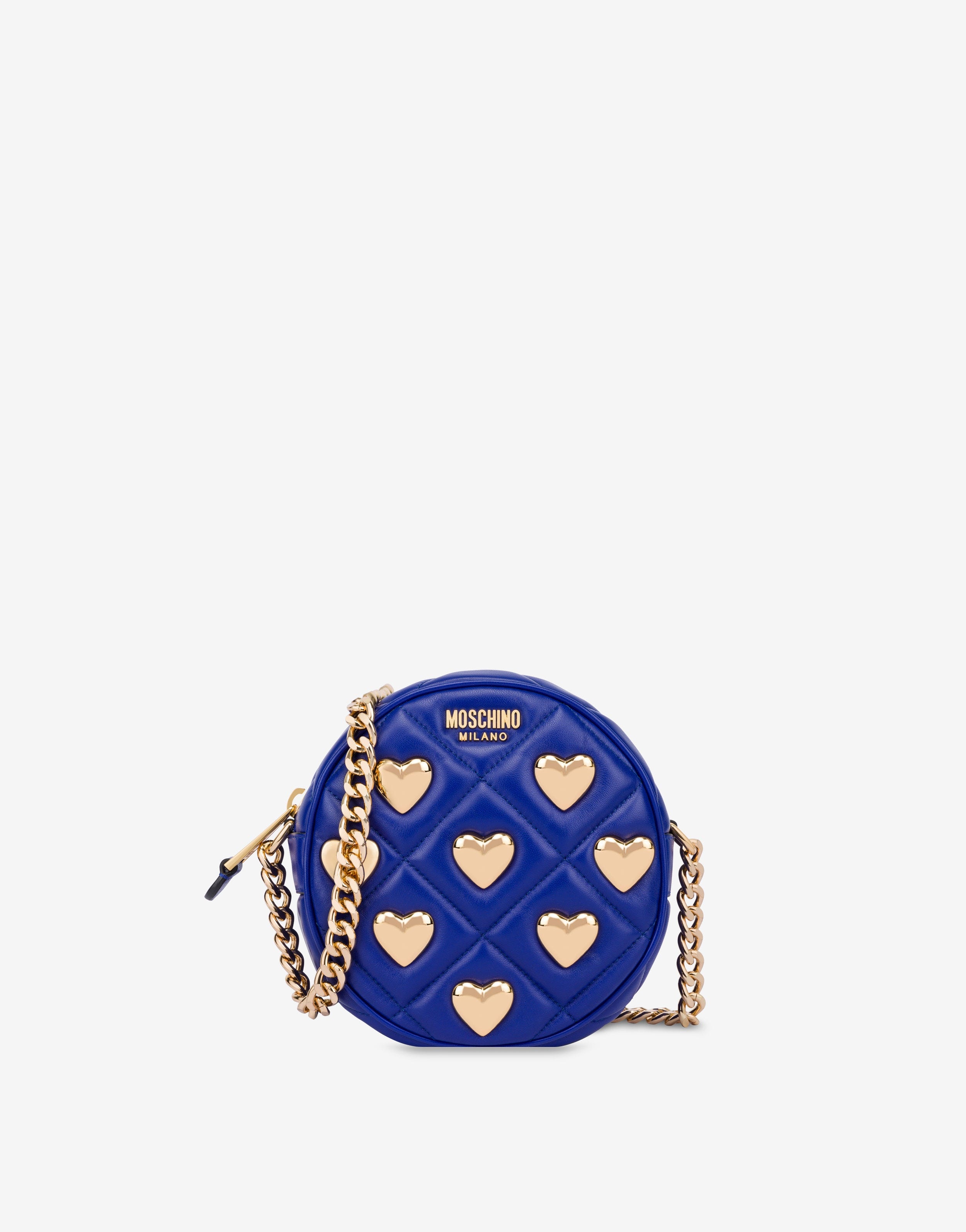 HEART STUDS QUILTED CROSSBODY BAG - 1