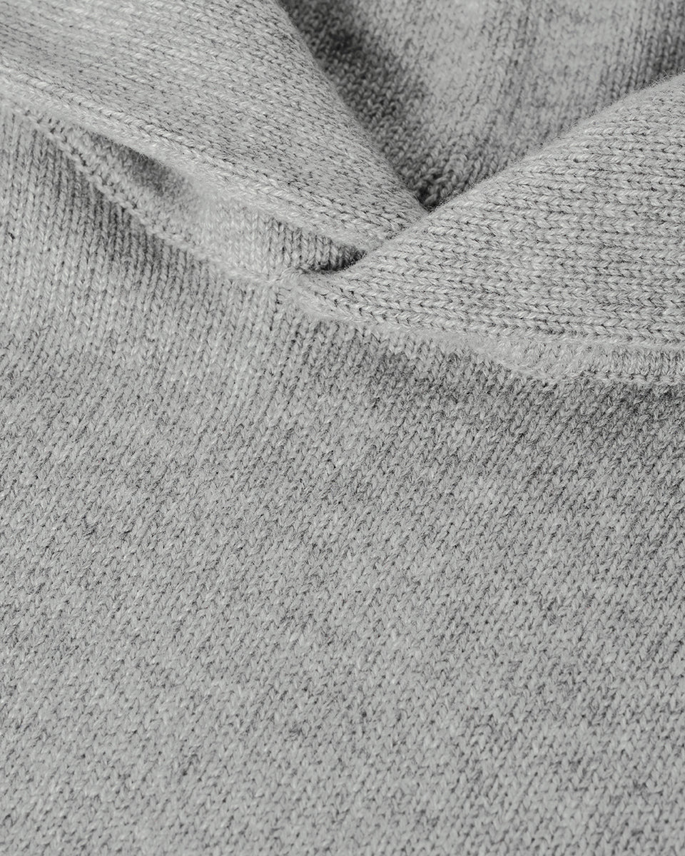 Light Grey Cashmere Hoodie - 10