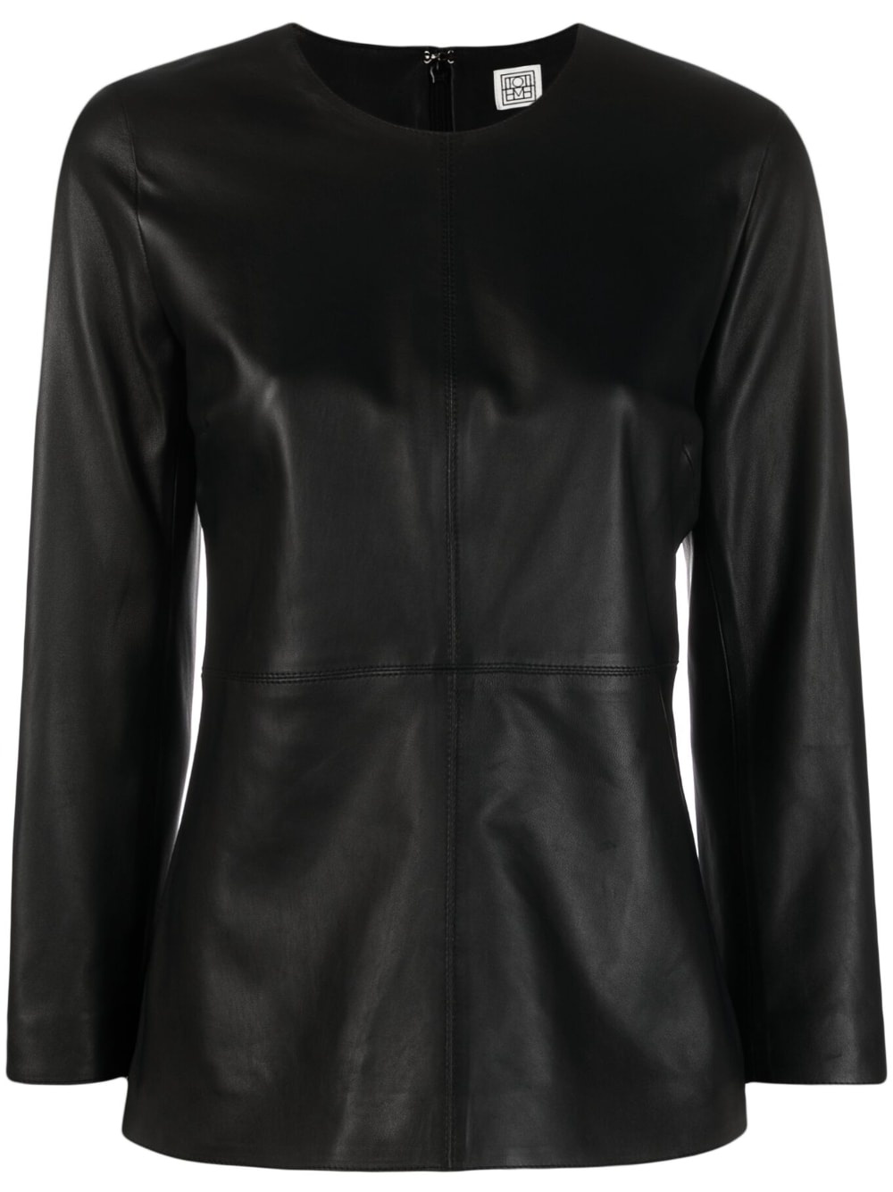 Panelled leather top - 1