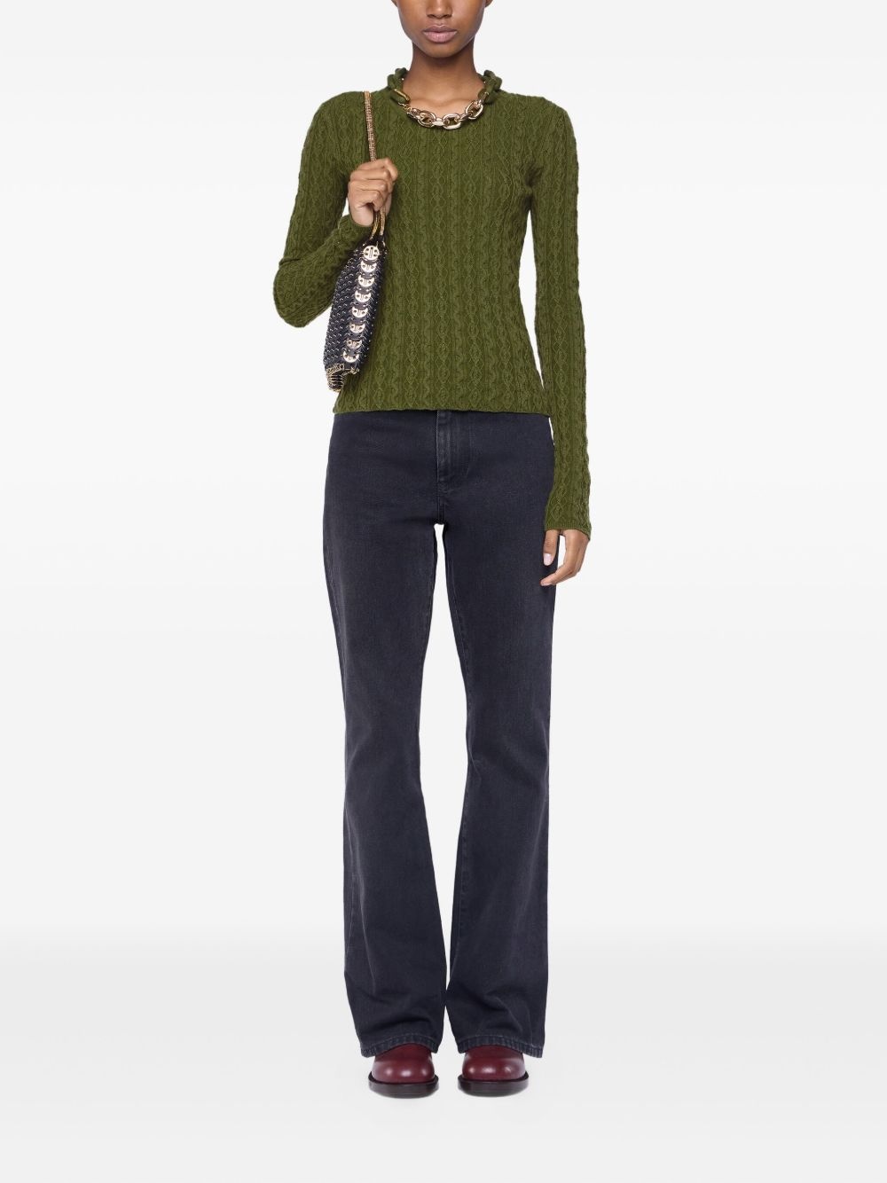 cable-knit top - 2