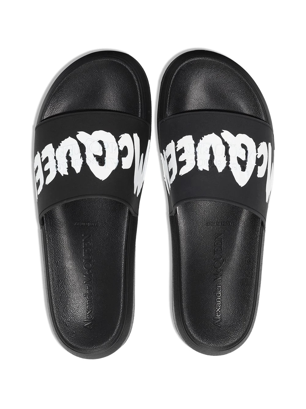 graffiti-logo slip-on slides - 4