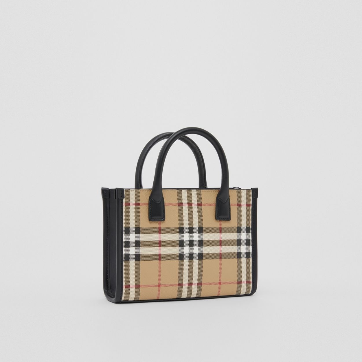Mini Vintage Check and Leather Tote - 7