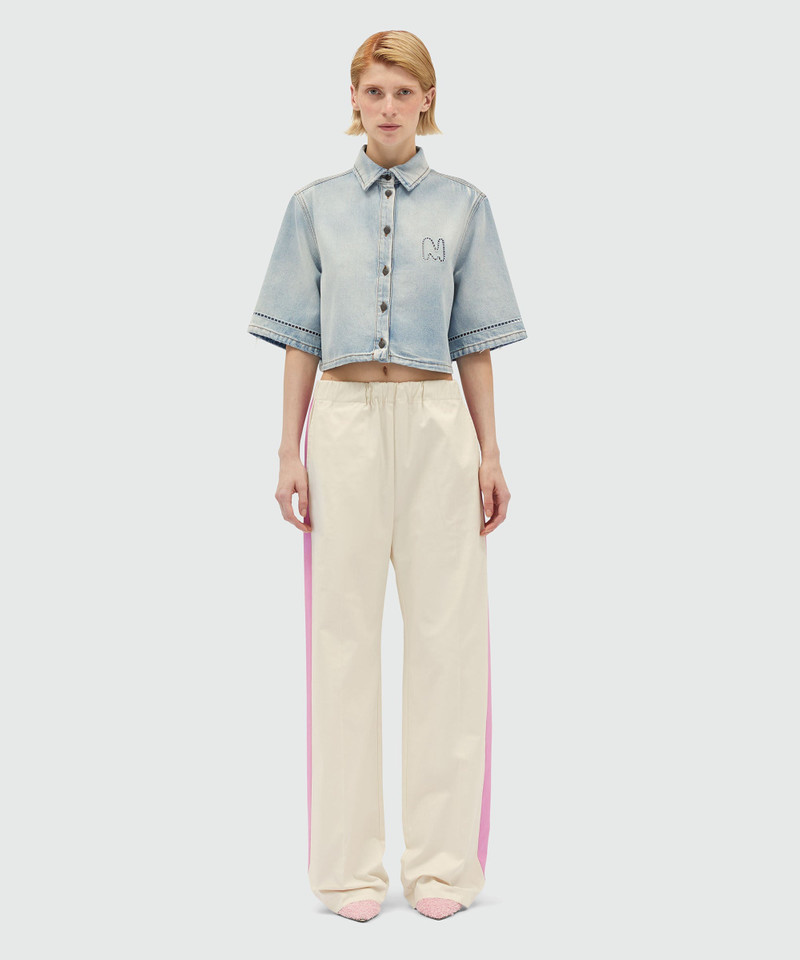 MSGM Gabardine trousers with side bands outlook