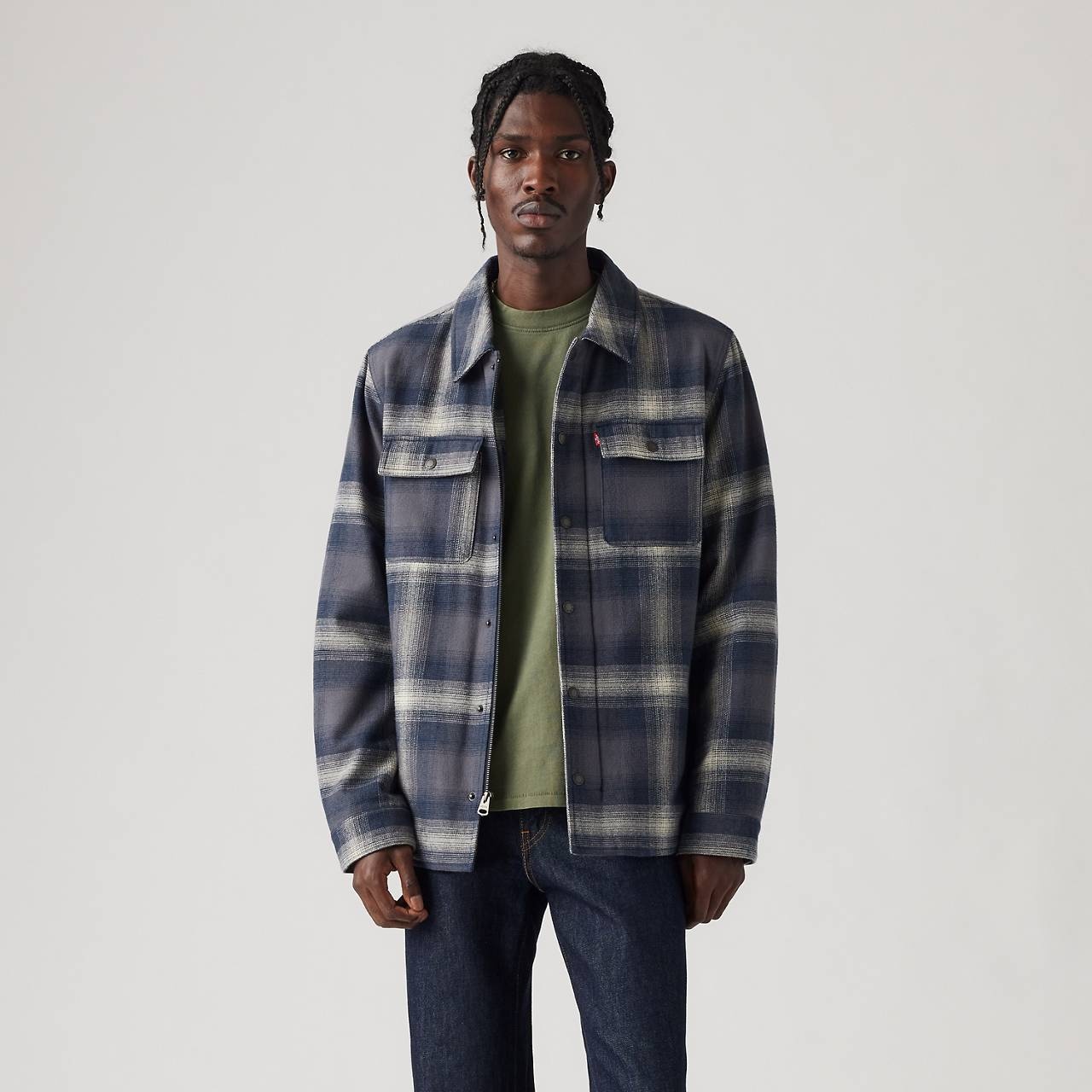 QUILT LINED PLAID SHACKET - 2