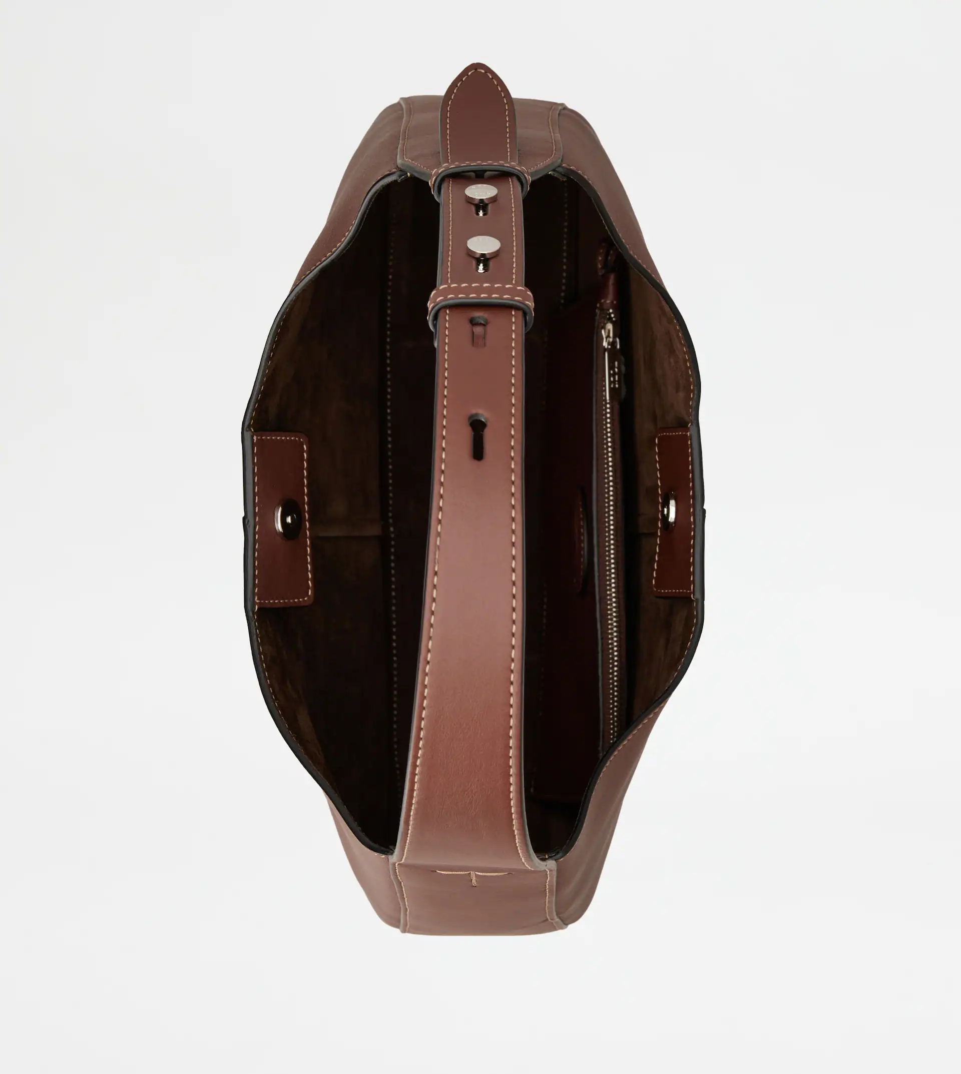 TOD'S DI BAG HOBO IN LEATHER SMALL - BROWN - 6