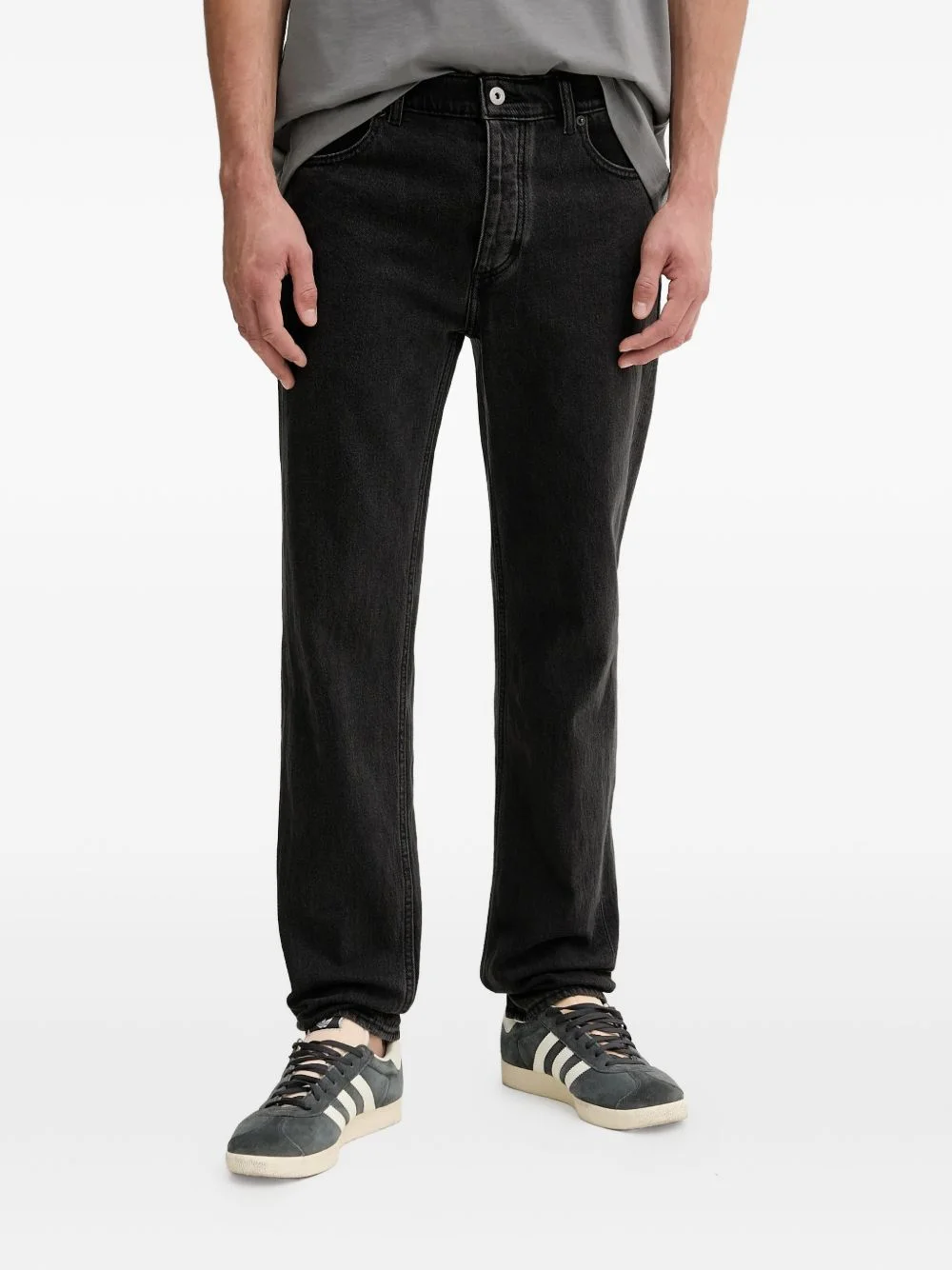tapered-fit patch pocket jeans - 1