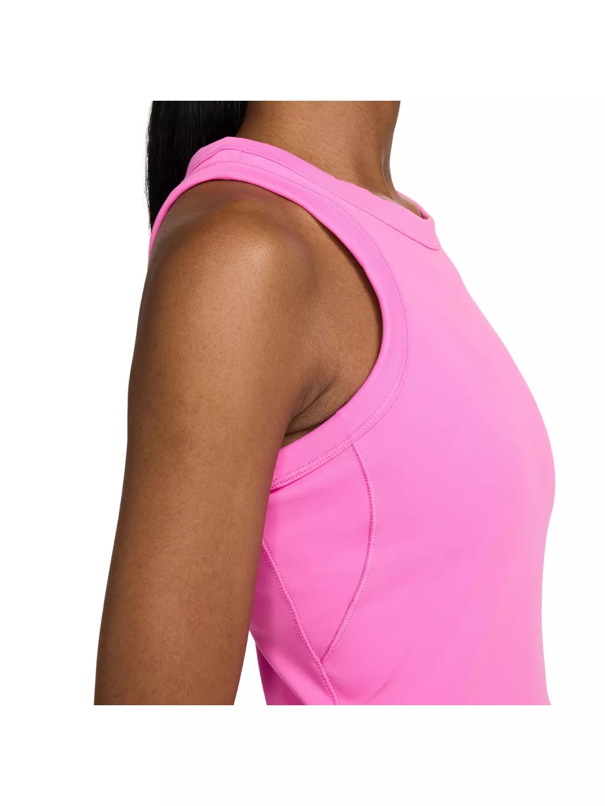 Women's One Fitted Dri-FIT Cropped Tank Top -Pink - 4