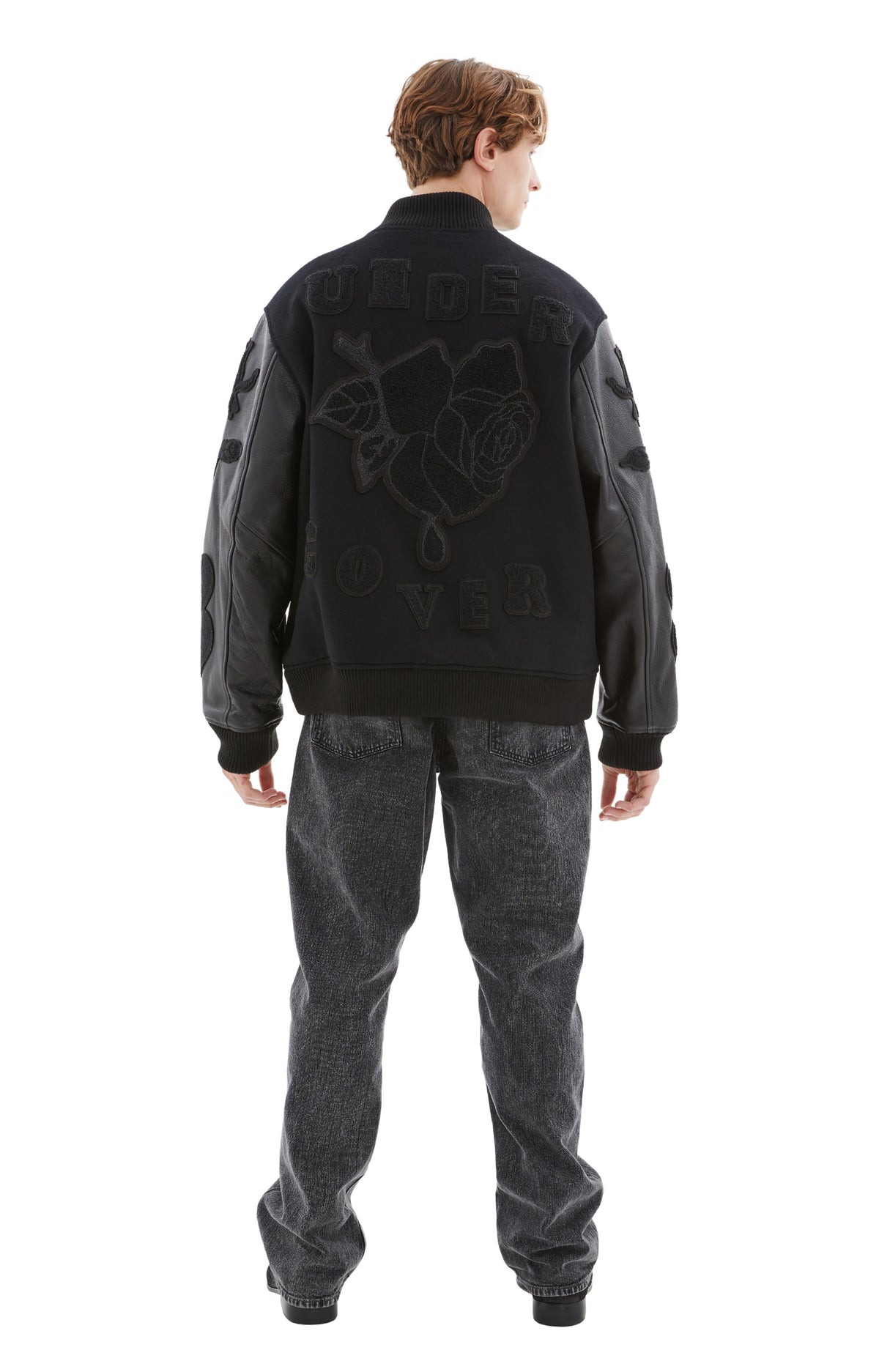 ALL BLACK BALANCE/CHAOS VARSITY JACKET (BLACK) - 2