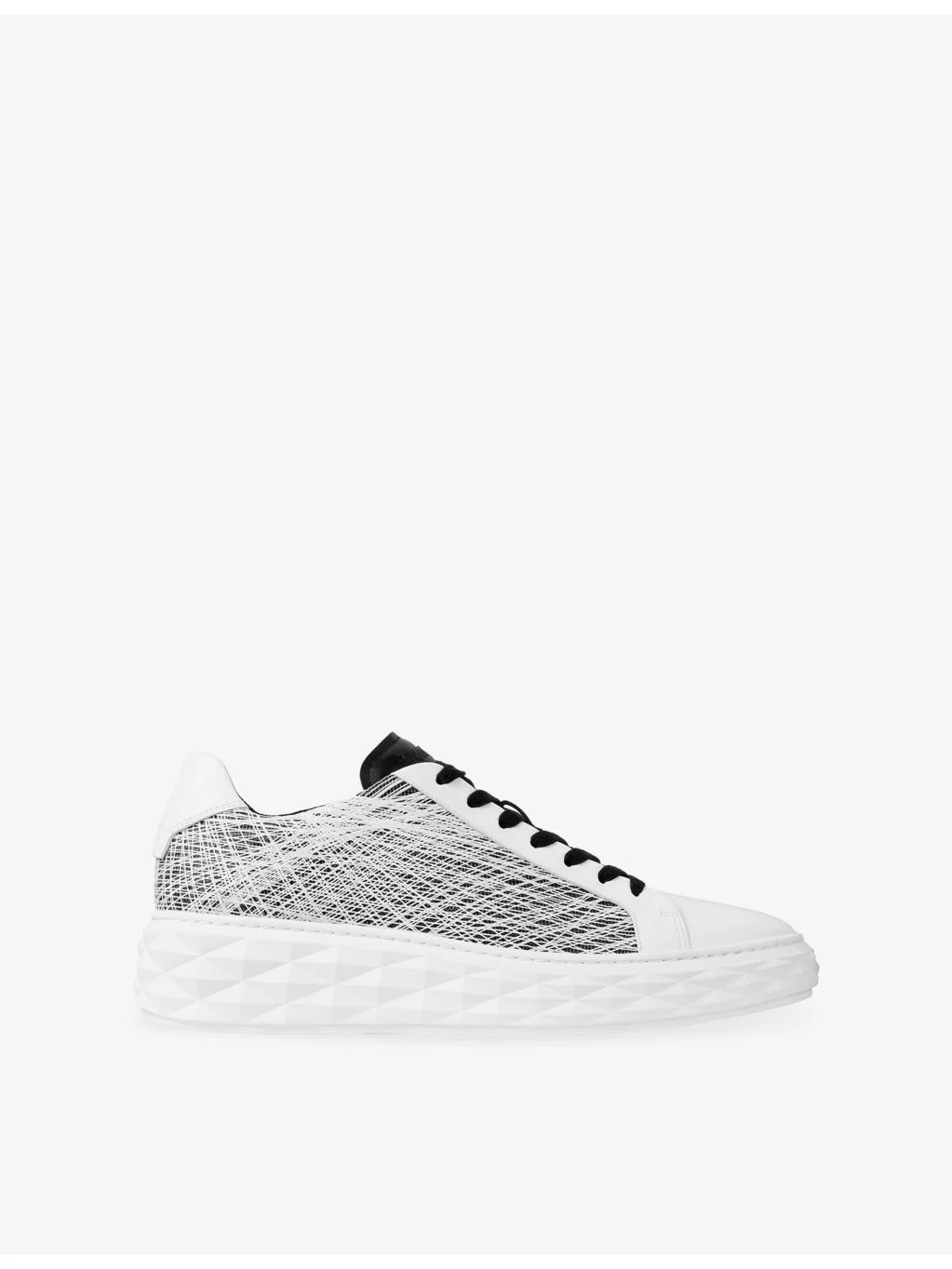 Diamond Light Maxi Mesh and Leather Trainers - 1