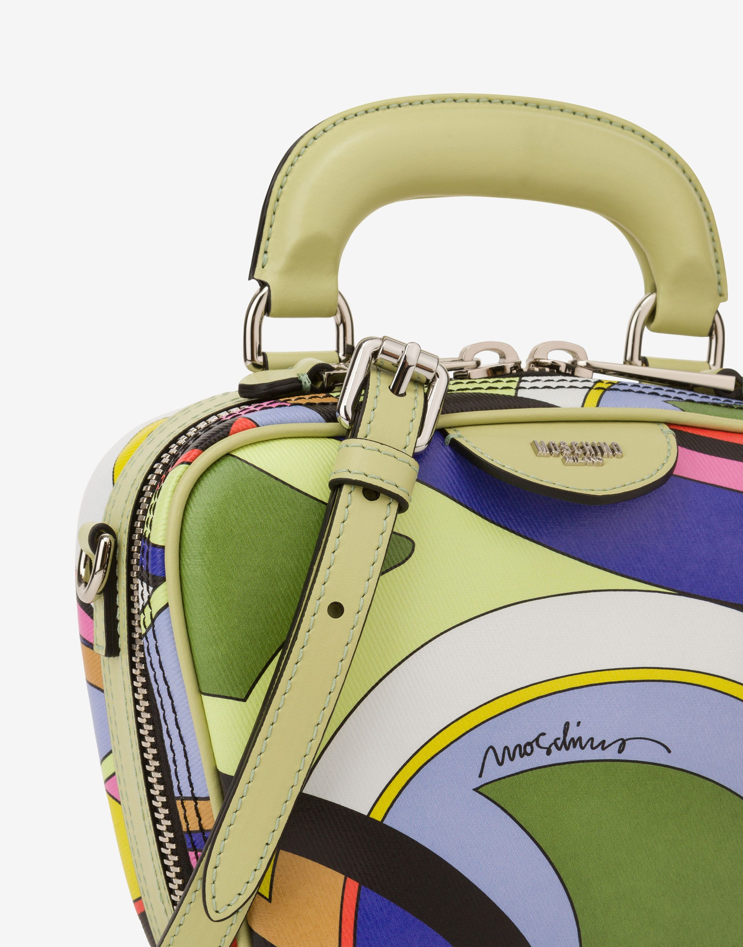 MULTI-COLOURED PRINT CANVAS HANDBAG - 4