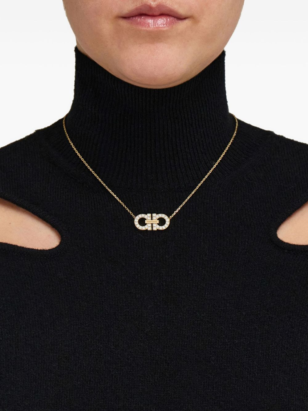 Ferragamo Women 2 Ganci Crystal Necklace - 2