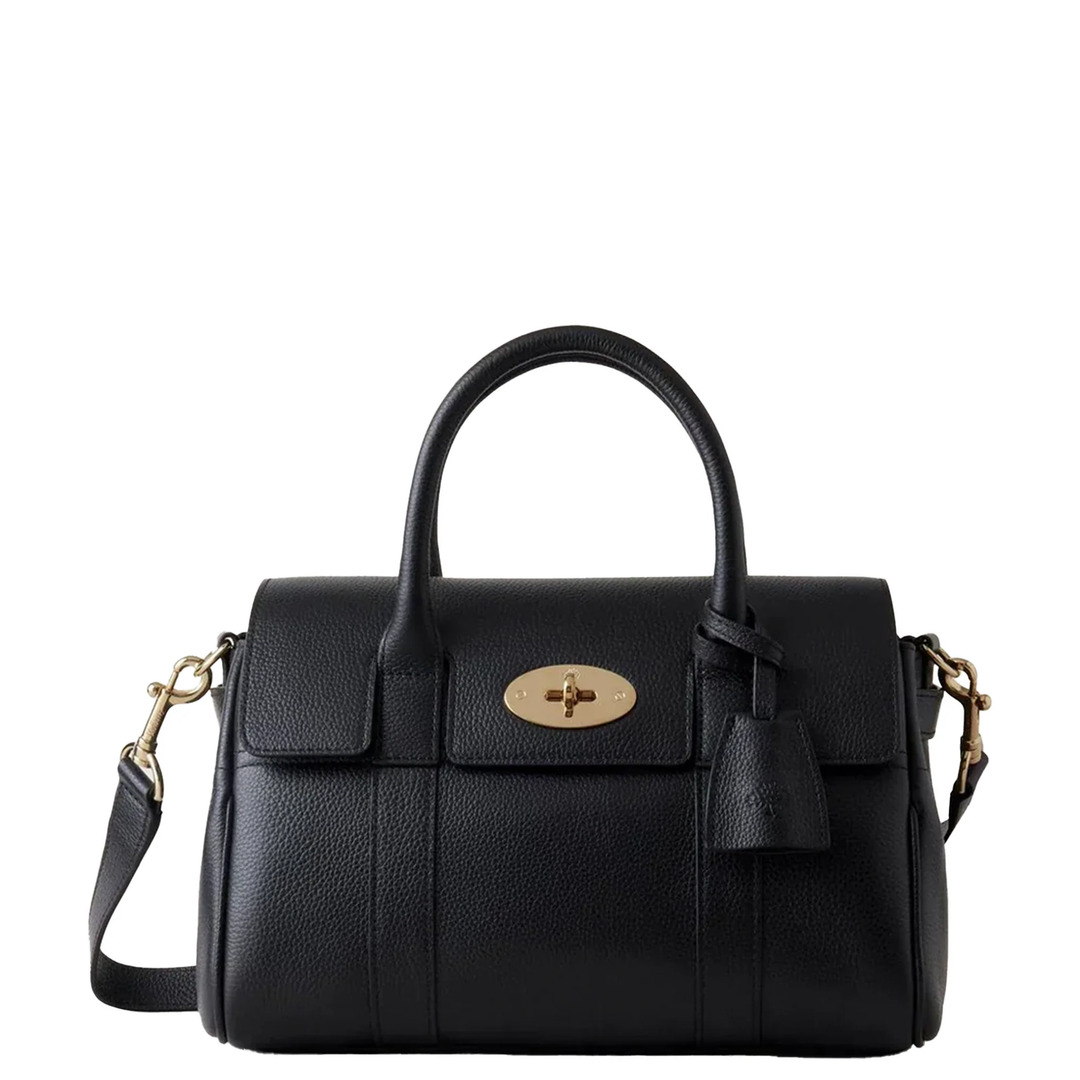 Bayswater Satchel Black Small Classic Grain - 1