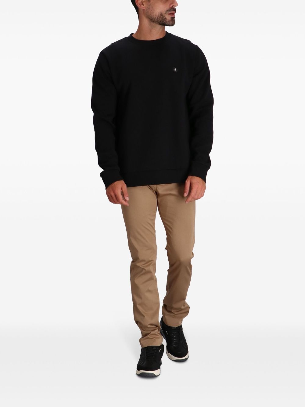 logo-patch crew-neck sweatshirt - 2
