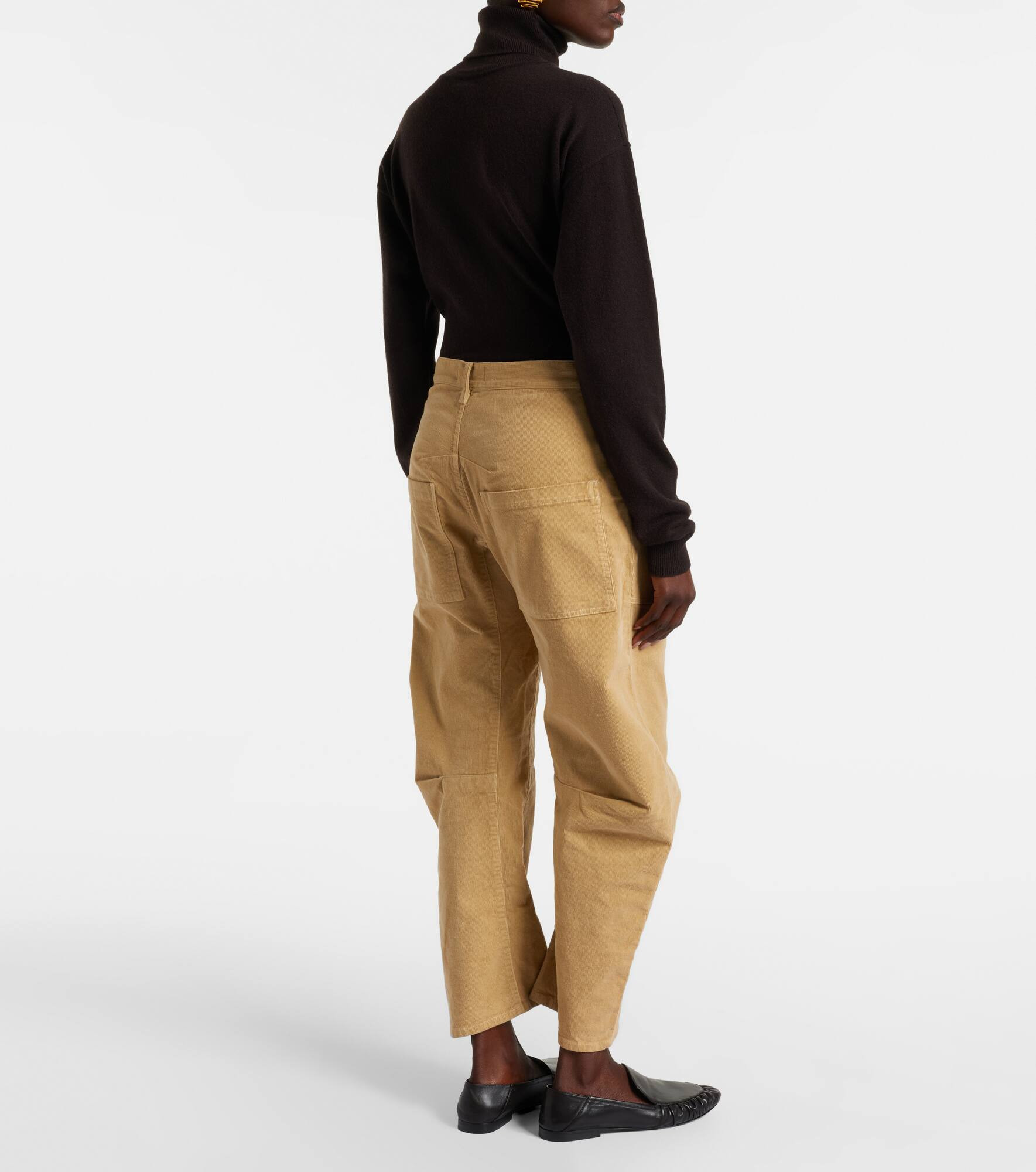 Shon cotton-blend barrel-leg pants - 3