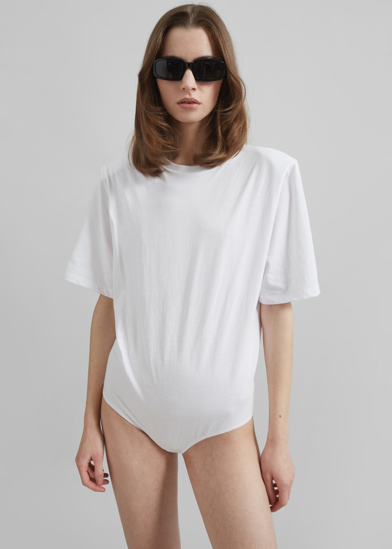 Meida Padded T-Shirt Bodysuit - White 4