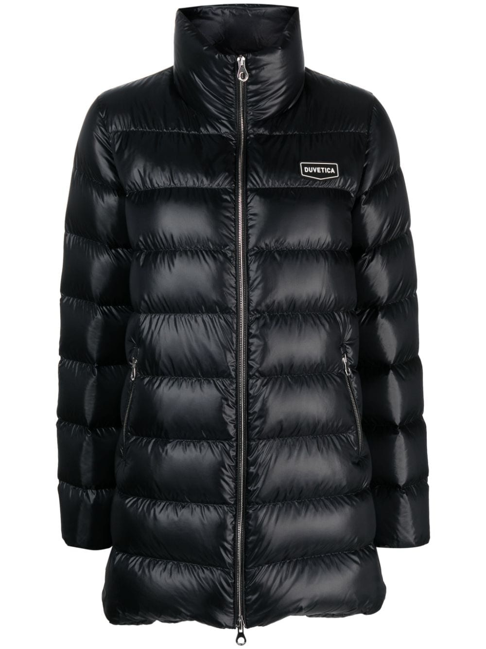 high-neck quilted down jacket - 1